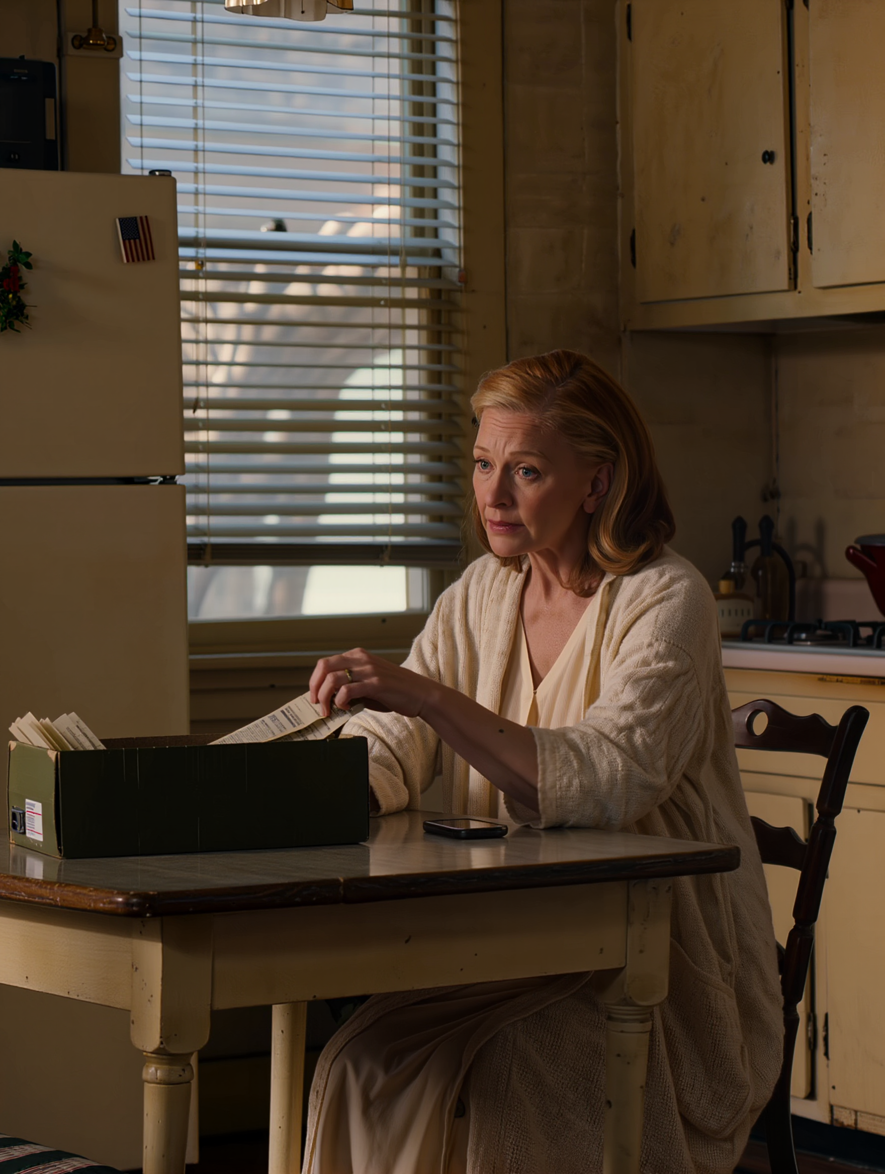 Om twee uur ‘s nachts belde mijn zoon vanuit een hotel in Las Vegas en vroeg om 9000 dollar, alsof ik nog steeds degene was die elke crisis waarin hij en zijn vrouw terechtkwamen, moest oplossen. Maar tegen zonsopgang zat ik aan mijn keukentafel vijftien jaar aan bonnetjes door te nemen, en eindelijk was er iets in me tot rust gekomen.