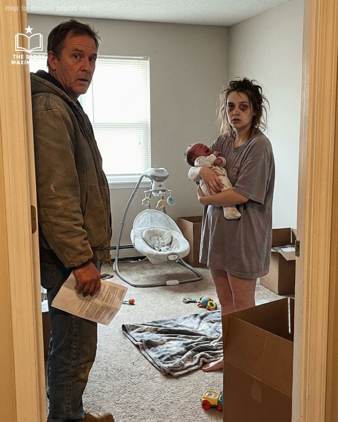 Ik kwam een ​​huurbericht ophangen en trof een moeder aan die er helemaal doorheen zat.