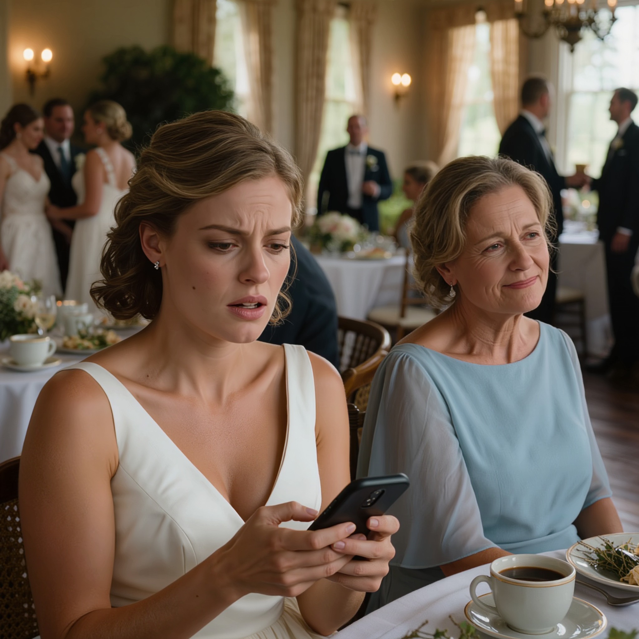 Na de bruiloft van mijn zus opende ik mijn bankapp en zag dat mijn rekening helemaal leeg was, elke cent van mijn aanbetaling voor het huis was weg. Mijn moeder glimlachte alleen maar en zei: “Je bent jong, je verdient het wel weer terug.” Dus legde ik mijn vork neer en antwoordde: “Dan vind je het vast niet erg wat er nu gebeurt.” En net toen ze lachte, ging mijn telefoon – en deze keer belde de persoon aan de andere kant niet om me te zeggen dat ik rustig aan moest doen.