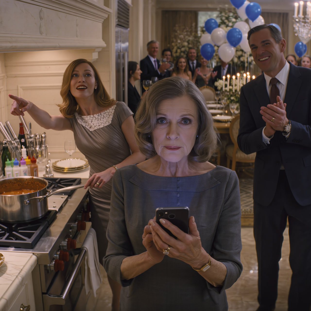 “Ga onmiddellijk mijn keuken uit!”  Diana’s gil galmde als een zweepslag door het hele huis.  Mijn handen trilden terwijl ik de houten lepel vasthield die ik al dertig jaar gebruikte. Ze was daar in mijn keuken, gebruikte mijn pannen, mijn ingrediënten, kookte voor haar hele gezin alsof ze de eigenaar van het huis was.