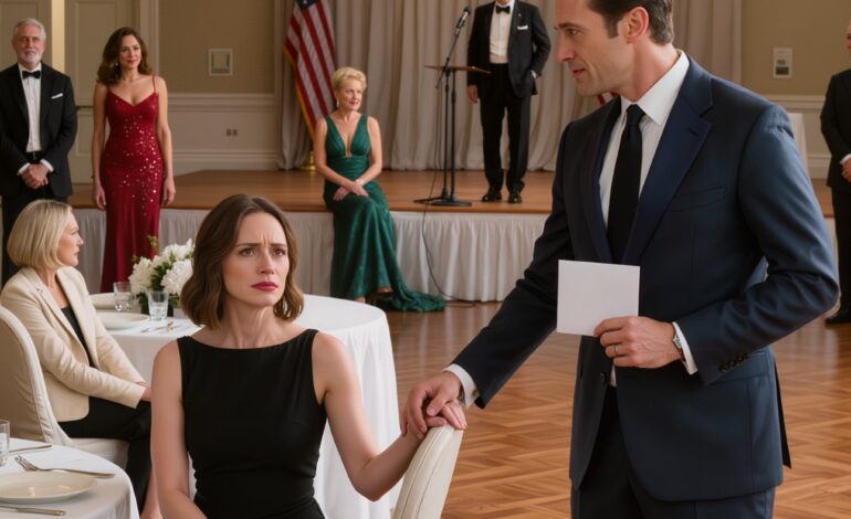 Mijn ouders negeerden me tijdens het afscheidsdiner van mijn vader, waarna mijn man het podium op liep.