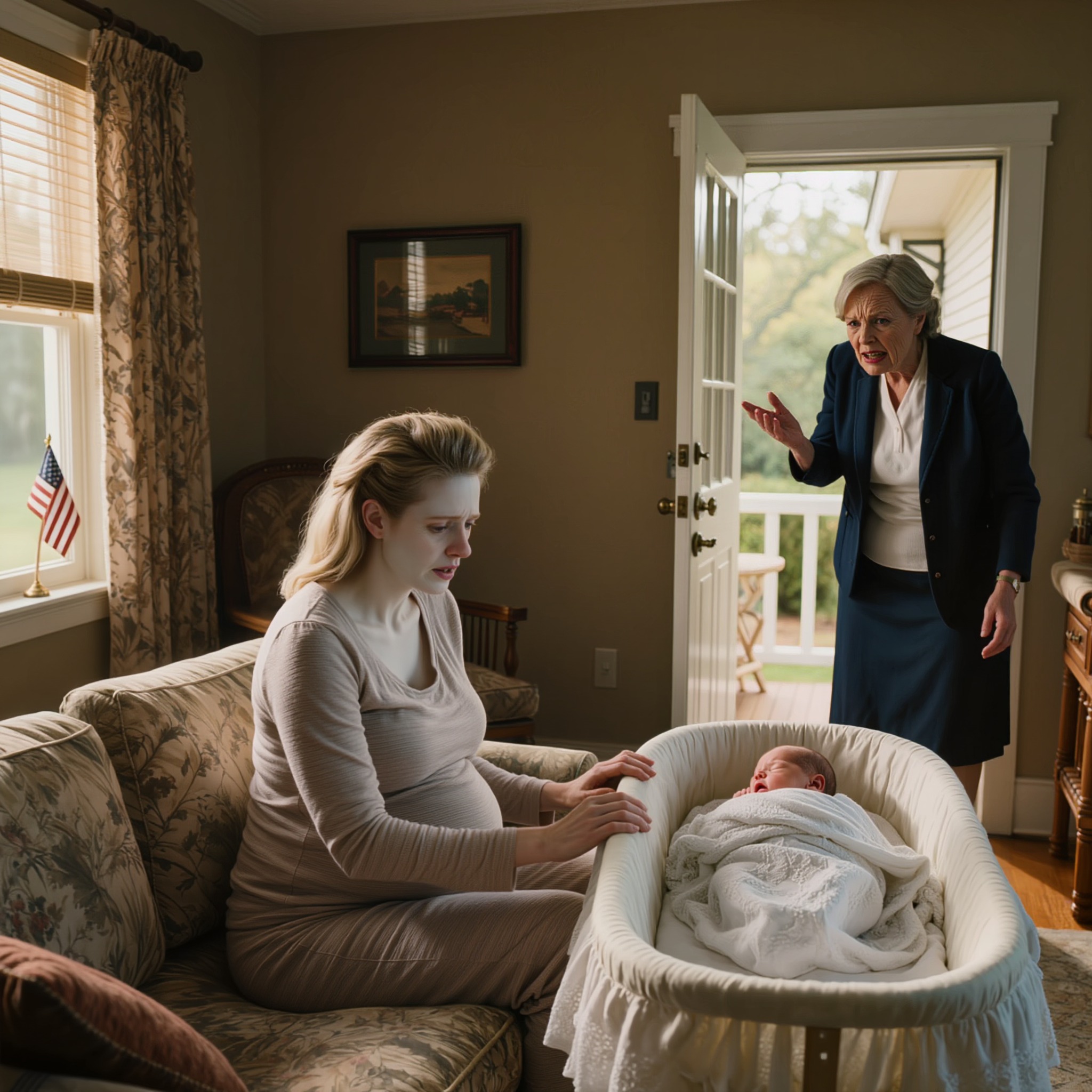 Een paar uur nadat ik alleen was bevallen, stuurde mijn moeder me een berichtje: “De kinderen van je zus hopen op nieuwe telefoons, stuur 2000 dollar.” Ik antwoordde niet, en een week later, toen ik mijn baby net mee naar huis had genomen in Columbus, Ohio, pakte ze haar oude sleutel, liep rechtstreeks naar binnen en schreeuwde: “Hoe kon je dit doen?” — en op dat exacte moment wist ik dat ze deze keer te ver was gegaan.