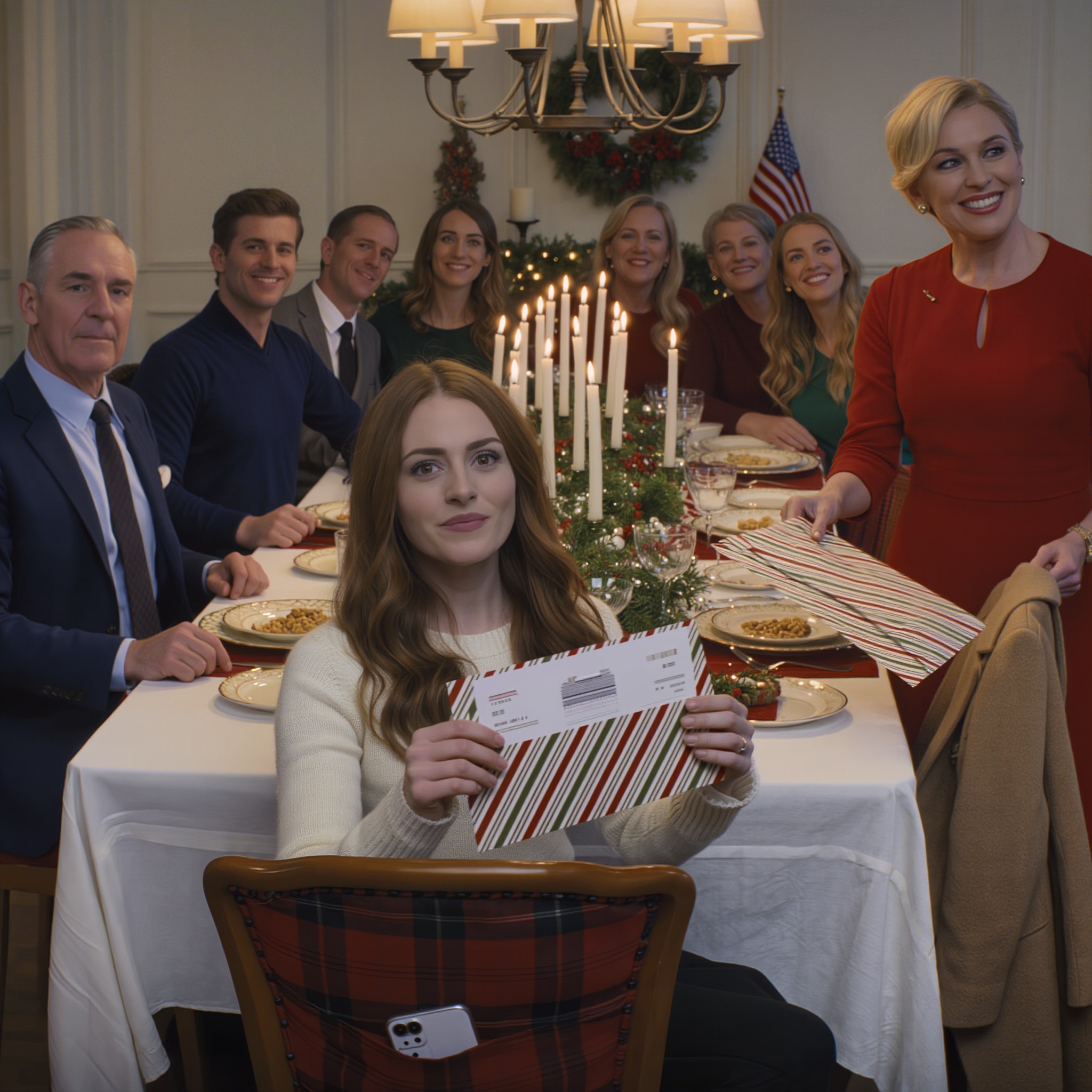 Met kerst gaven mijn ouders me een envelop die eruitzag als een cadeautje. Er zat een rekening in: 9600 dollar, jouw deel van de gezinsvakantie. Ik keek op en zei: ‘Ik was niet uitgenodigd.’ Ze glimlachten en zeiden dat mijn broer en zus de reis harder nodig hadden. Wat ze niet wisten, was dat dit niet het eerste familiegesprek was dat ik had besloten vast te leggen.