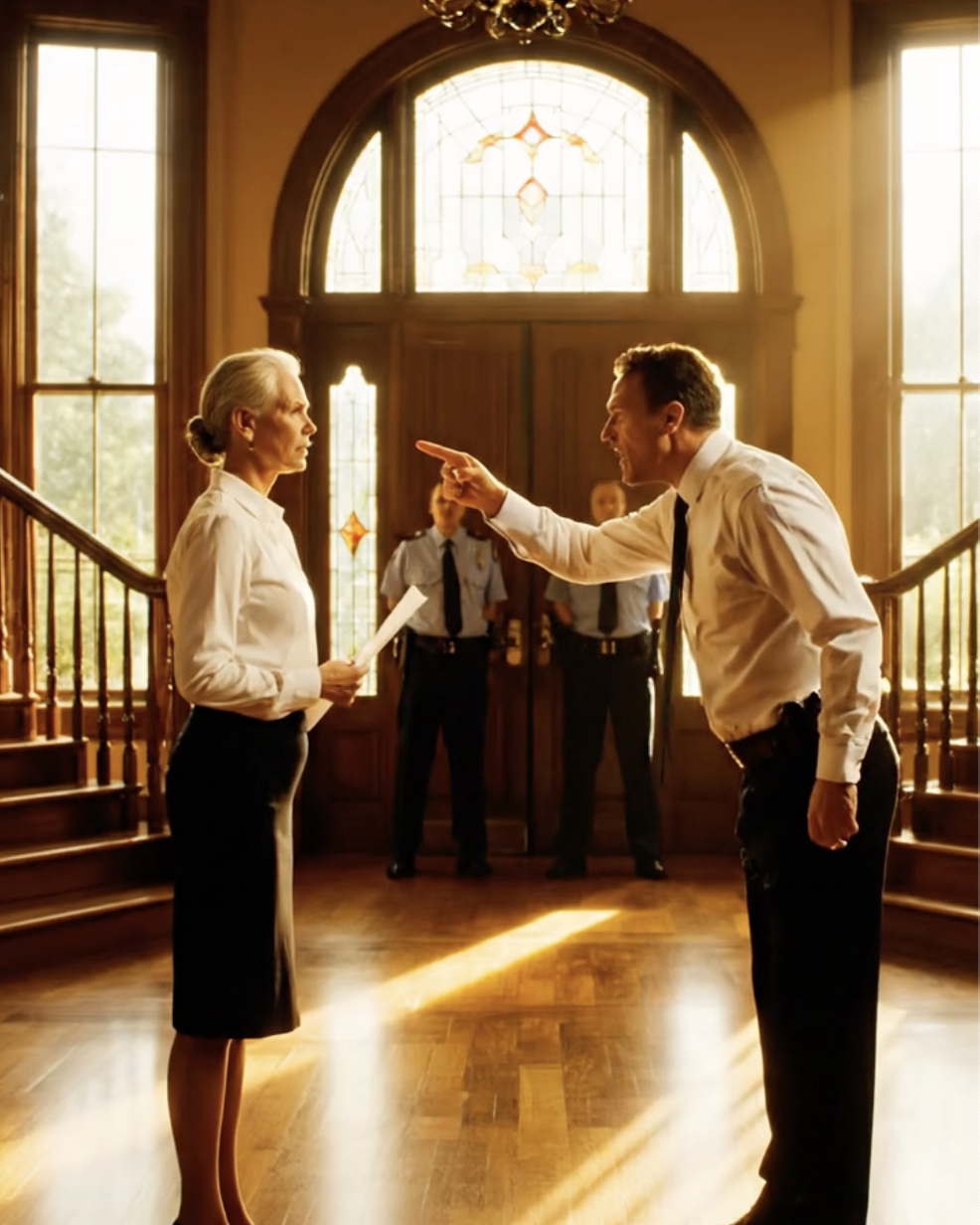 “Mijn zoon negeerde mijn tien telefoontjes vanuit het ziekenhuis en sloot me buiten mijn eigen leven. ‘Kom niet meer terug’, stond er in zijn briefje. Hij dacht dat hij de nieuwe koning van het familiebedrijf was. Hij vergat dat ik de enige ben die tekenbevoegd is over het trustfonds waarmee zijn salaris wordt betaald. Ik heb niet gehuild; ik heb gewoon zijn toegang ‘verwijderd’. Eens kijken hoe hij zijn nieuwe leven zonder mijn ‘profiterende’ geld bevalt.”