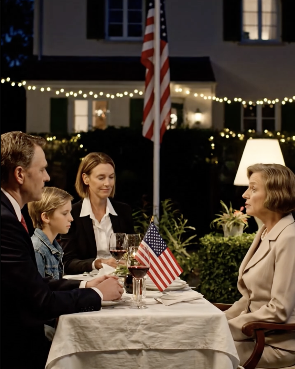 Tijdens het avondeten blies mijn kleinzoon rook in mijn gezicht en zei: “Papa zei dat je geen familie bent.” Zijn moeder lachte, en mijn zoon zei niets. Ik pakte stilletjes mijn tas en liep weg. Een paar dagen later ontvingen ze een brief die alles veranderde…