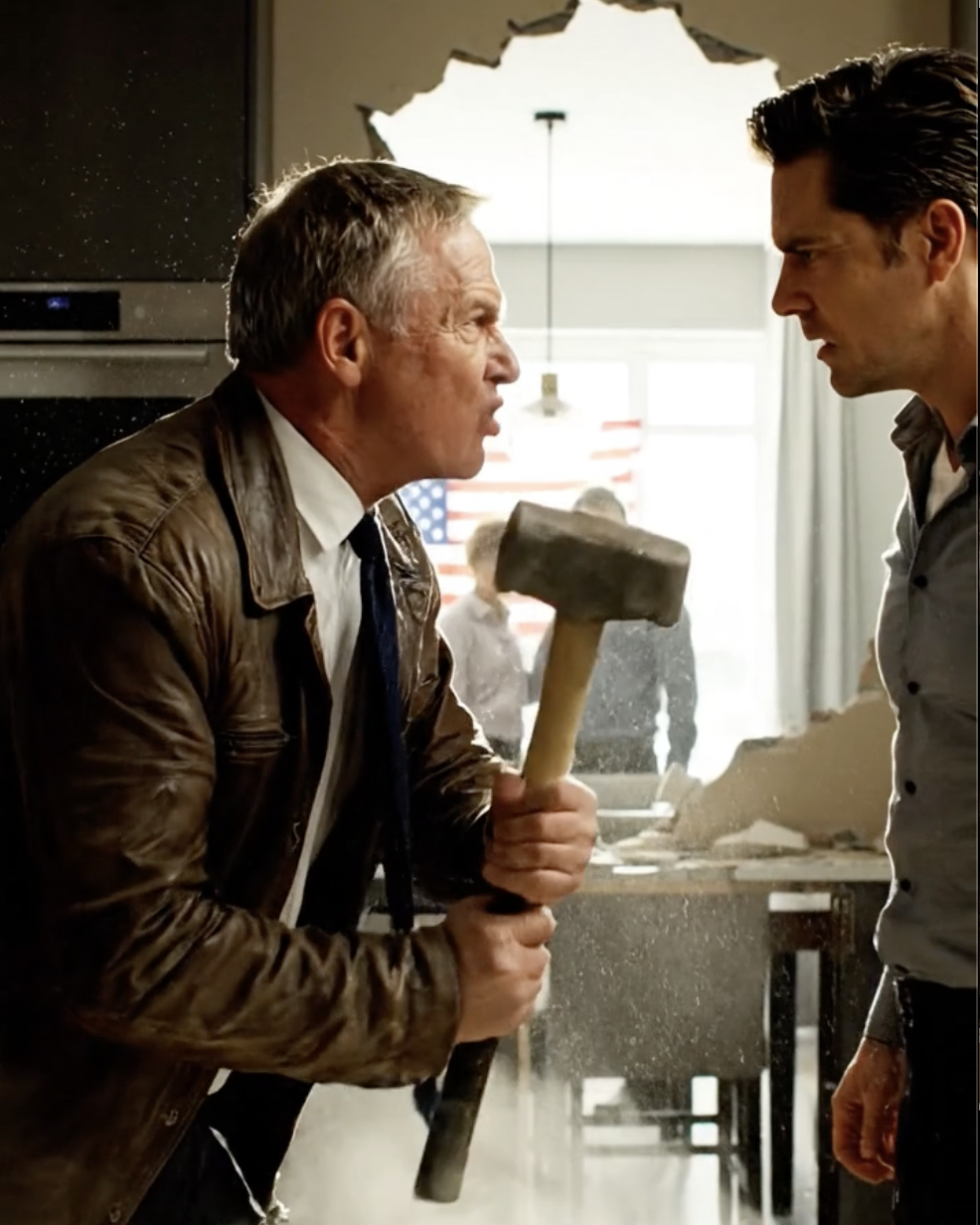 Ik kwam vroeg thuis omdat mijn afspraak was afgezegd, deed de deur open en zag mijn stiefvader mijn op maat gemaakte keuken van $90.000 met een moker aan gort slaan, terwijl de ploeg van mijn zus de keukenkastjes eruit sloopte alsof het huis al van hen was. Op het moment dat ik mijn eigen woonkamer binnenstormde om er een einde aan te maken, nam alles een wending die niemand meer kon beheersen…