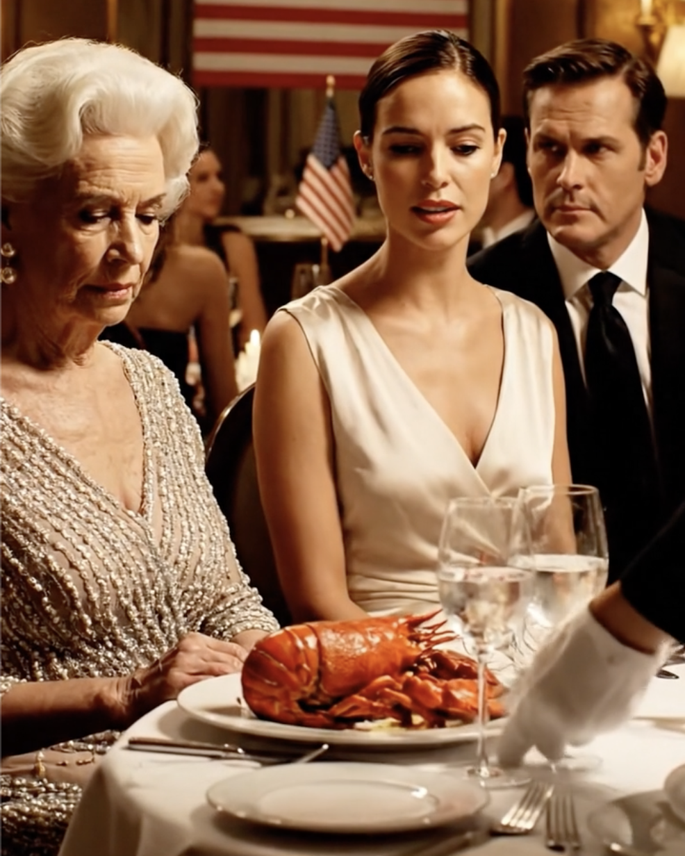 ‘We serveren geen extra maaltijden,’ zei mijn schoondochter terwijl ze me een glas water toeschoof, terwijl haar hele familie zich voor mijn neus tegoed deed aan kreeften van 60 dollar; mijn zoon voegde eraan toe: ‘Mam, je moet je plaats kennen’; ik maakte geen ruzie, ik glimlachte alleen en zei: ‘Begrepen’ — en toen de chef-kok de keuken uitstapte, begonnen de gezichten rond die tafel te veranderen.