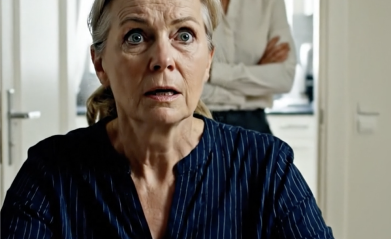 Na mijn faillissement ben ik bij mijn zoon ingetrokken om mijn leven weer op de rails te krijgen, maar op de allereerste dag legde mijn schoondochter een dienstmeisjesuniform op mijn bed en zei koud: “Trek het aan.” Mijn zoon stond er alleen maar bij en voegde eraan toe: “Doe wat ze zegt en wees dankbaar dat je nog een dak boven je hoofd hebt.” Dus ik pakte stilletjes mijn koffer en ging naar buiten. Een paar maanden later waren diezelfde twee mensen het die niet meer recht in de ogen konden kijken.