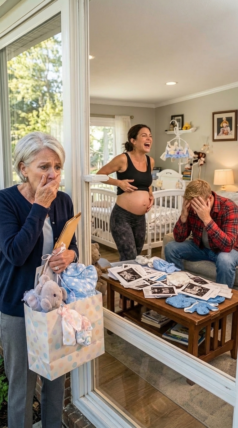 “Olin palaamassa notaarin luota hyvällä tuulella ja halusin kertoa pojalleni hyvät uutiset. Olin viemässä heille lahjoja tulevalle pojanpojalleni. Mutta avoimesta ikkunasta näin miniäni ottavan pois feikkiraskausvatsan ja kertovan pojalleni…” – Kuninkaalliset