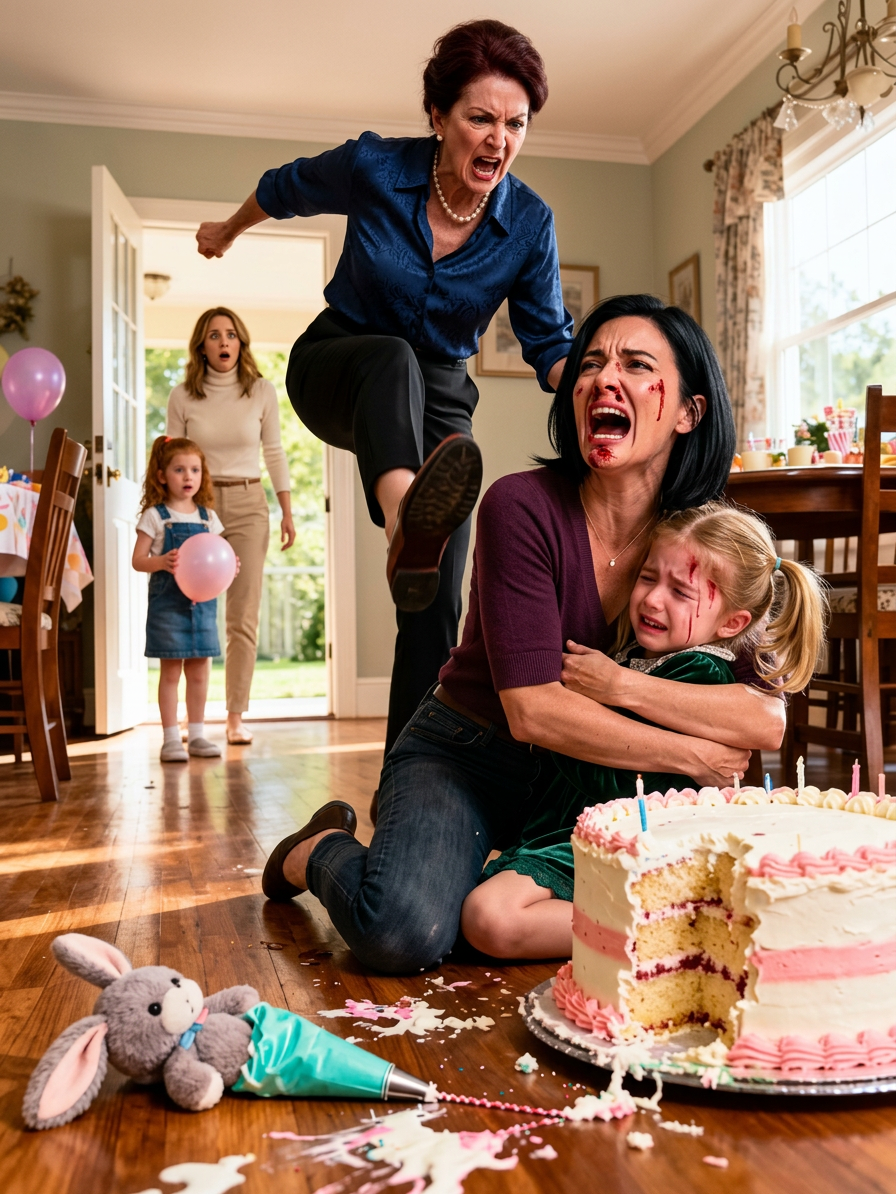 Päätin mennä aikaisin auttamaan äitiäni, kun hän valmistautui veljentyttäreni syntymäpäiväkakkuun. Kun kaikki oli valmista pöydällä, nelivuotias tyttäreni juoksi innokkaasti pöydän luo ja juoksi sormensa kakun läpi. Äitini näki hänet, huusi ja sanoi: ‘Mikä ällöttävä tyttö.’