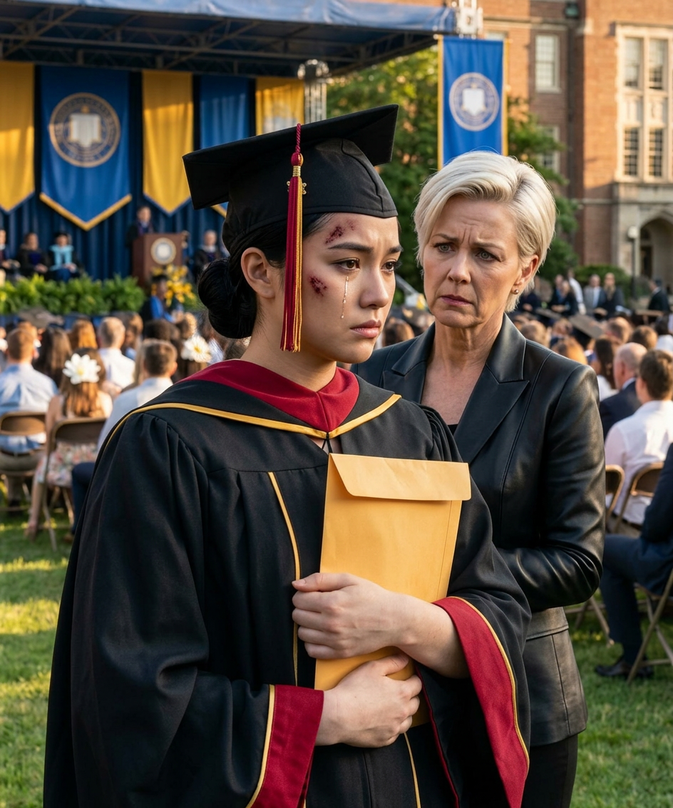 Valmistujaisissani isäni ilmoitti yhtäkkiä leikkaavansa minut pois. ”Et ole edes oikea tyttäreni”, hän sanoi. Huone hiljeni. Kävelin puhujakorokkeelle, hymyilin ja sanoin: ”Koska paljastamme DNA-salaisuuksia…” Sitten avasin kirjekuoren – ja hänen vaimonsa kalpeni.