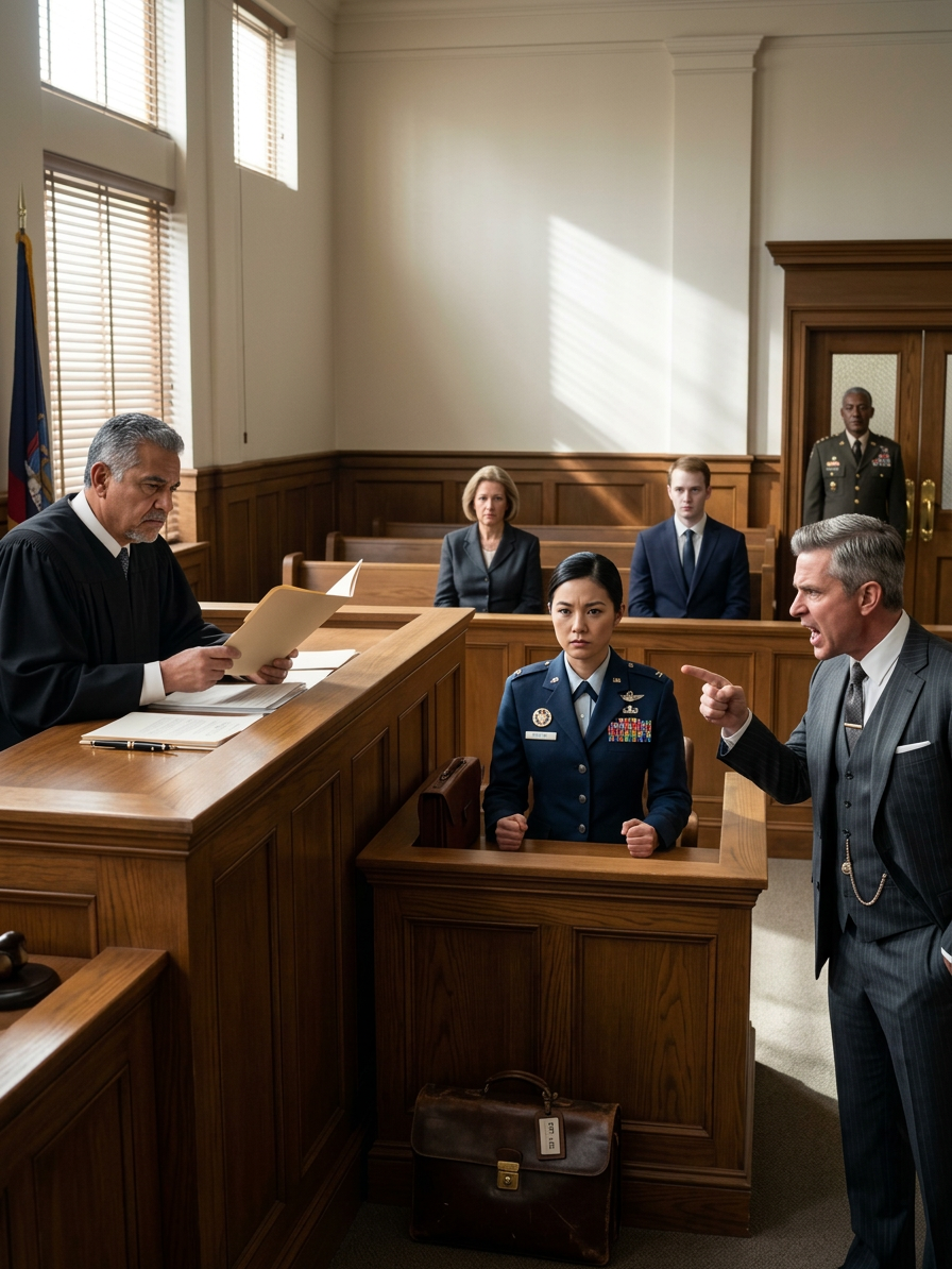 OLIN PALVELUNUT LÄHES KAKSIA VUODEN VUOTTA Yhdysvaltain armeijan majurina – JOHDETTUJA SOTUreita tulipalossa, haudatin ystäviä ULKOMAALLE MUKAAN, Allekirjoitin surunvalittelukirjeitä klo 3.00 – MUTTA MITÄÄN TÄSTÄ EI VALMISTAnut MINUA CALITROOMIA FOR COURIAN SATIA VARTEN. KUULI OMAN VELJENI nousevan ylös, osoittelevan minua ja julistavan: ‘HÄN EI OLE TOdellinen VETERAANI.’ HUONE meni KUOOLILLE HILJAISESTI. TUOMAR RIKKAUSI KUIN HÄN ON KUULI VÄÄRIN. Äitini tuijotti lujasti sylissään. Nuorempi veljeni siirtyi istuimelleen – EI sanonut MITÄÄN. JA EN HÄPITTÄNYT… EI KOSKA SE EI SATUNNIT, VAIN KOSKA MINÄ TULIN JOTEN, JOITA HÄN EI TIEDÄ OLEMASSA. Kurotin NAHKAKOTELONI, VEDIN YHDEN rusketuskansion ulos, KÄVELIN SEN PENKEILLE… JA TOINEN TUOMORI AVASI SEN, HÄNEN KASVOJAN VALKOISIA. HÄN KÄÄNTI SIVUA. SITTEN TOINEN. HÄNEN LEUKAAN KIRISTYI. HÄNEN ÄÄNEEN LASKETTI MALAKAAN JA TERÄVÄÄN: ‘EI KUKAAN LIIKKU. SULJE OVET. NYT.’ JA ENNEN KUIN KUKAAN SOI KÄSITTELYÄ NÄITÄ SANOJA, KAKSI SOTILAPOLIISIPOISTAJAA TULI SISÄÄN SIVUOVUN KAUTTA – RATKAISET univormut, LUKEMATTOMAT SILMÄT – JA OTTAISI ASENNON KUIN ODOTTANUT TÄTÄ HETKETTÄ.