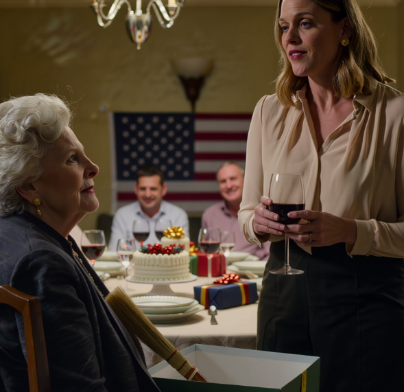 Miniäni työnsi laatikon käsiini ja virnisti: “Vain vähän lisää, niin äiti pääsee lentämään pois.” Koko ruokapöytä siinä esikaupunkitalossa purskahti nauruun, poikani painoi päänsä alas kuin ei olisi kuullut mitään, ja minä vain puristin lahjaa sylissäni ja kiitin – seuraavaan aamuun asti, jolloin jokin ulko-ovella jätti koko perheen kylmäksi – Uutiset