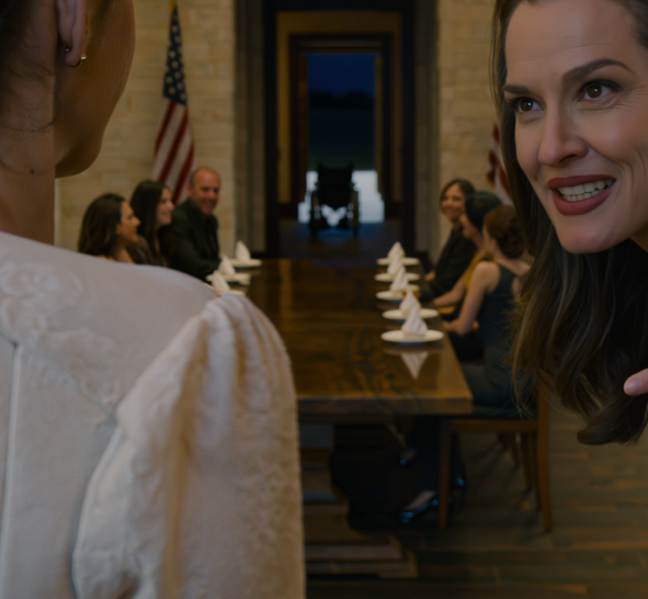 Kiitospäivän illallisella siskoni nousi jaloilleen, osoitti suoraan 12-vuotiasta lastani ja sihahti: “Me kaikki tiedämme, että hän teeskentelee!” Sitten hänen poikansa tempaisi pyörätuolin pois ja virnisti: “Nouse sitten ylös ja kävele!” En itkenyt. Soitin vain yhden puhelun. Viisi minuuttia myöhemmin koko huone hiljeni. – Uutiset