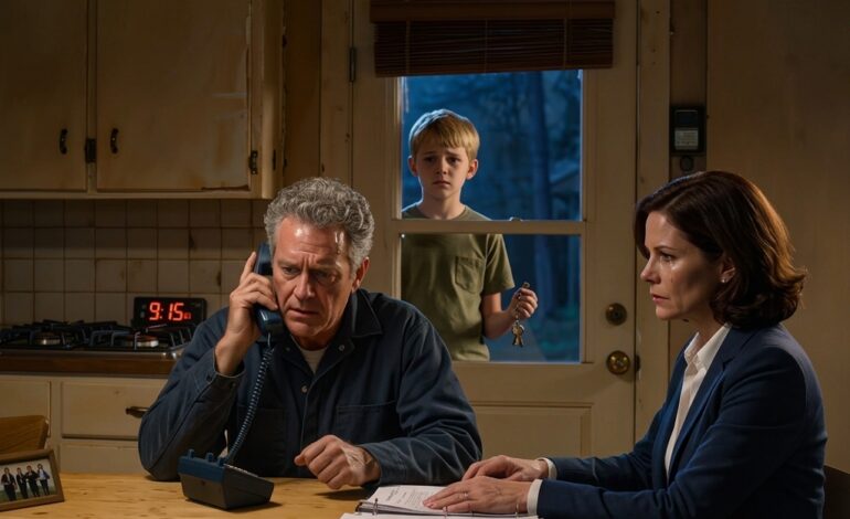 Drie maanden lang belde mijn zoon elke avond om 9:15 uur met de vraag: “Ben je alleen?” Ik dacht dat hij zich zorgen maakte, totdat een leugen het ritme veranderde, een verborgen sleutel na middernacht mijn voordeur opende en de papieren in mijn la me naar een timer achter mijn fornuis leidden, waardoor ik me realiseerde dat de grootste angst van een vader zich helemaal niet buiten mijn huis bevond.