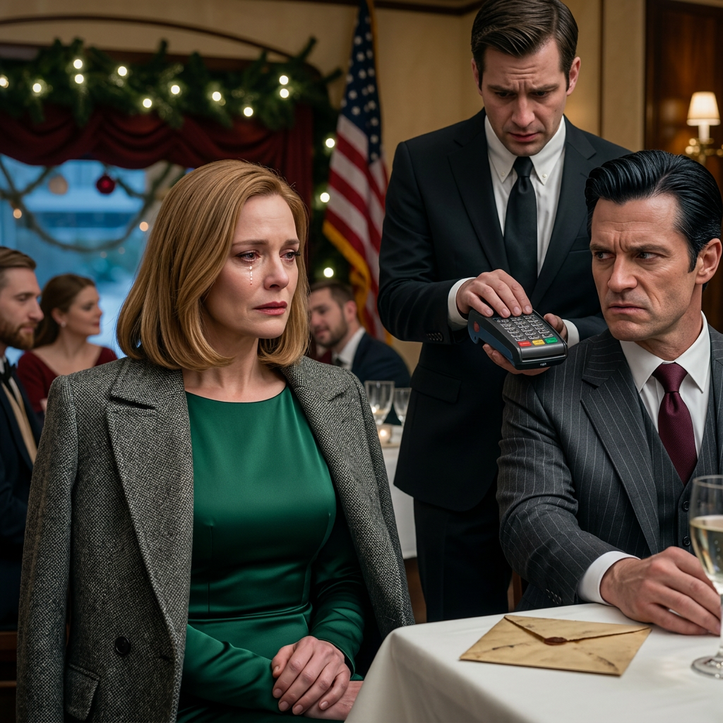 She…In-Laws Laughed When Husband Divorced Me At Christmas. The Waiter Saw My Card And Everything Changed