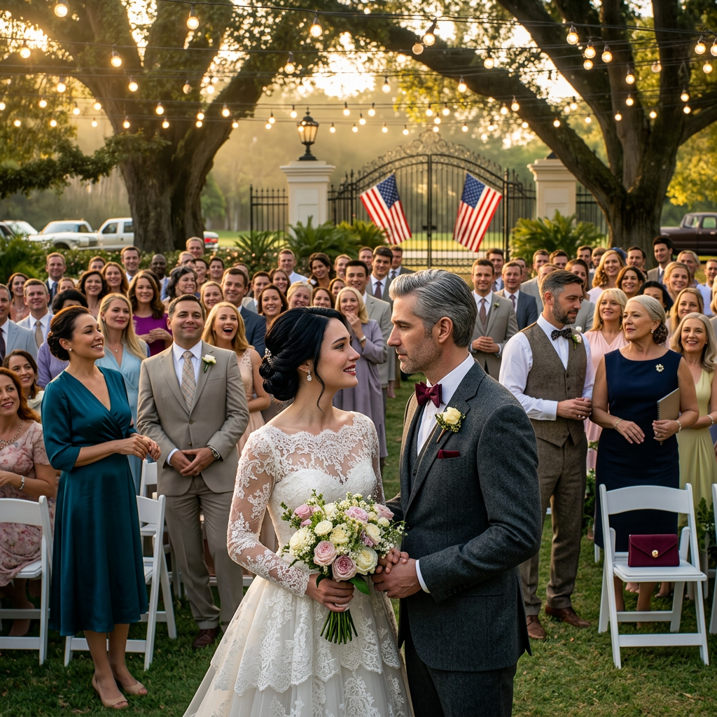 Mijn moeder heeft mijn bruiloft achter mijn rug om afgezegd, mijn verloofde verteld dat ik “beschadigd goed” was en kwam aan in de verwachting dat ik zou instorten – maar terwijl bijna 200 gasten lachend onder lichtslingers op een andere locatie stonden, liep ze in parels en hoge hakken naar de poort, om daar woorden te horen die ze nooit had gedacht dat iemand tegen haar zou zeggen