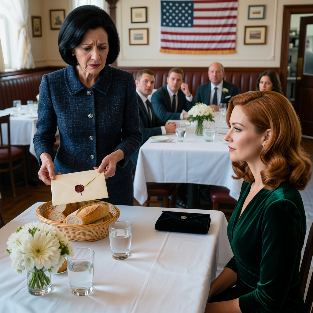 Tijdens het familiediner zei mijn stiefdochter: “Zoek een andere tafel, alleen echte familieleden zijn welkom.” Dus ik…