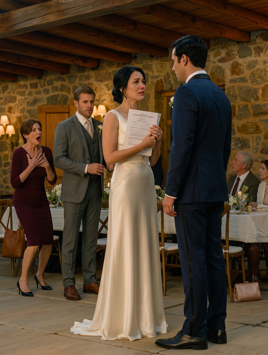 Vijf jaar nadat mijn moeder tegen me zei: “Kom dit jaar niet naar huis. Victoria wil geen drama,” stond ik in een trouwjurk uit Napa Valley toe te kijken hoe mijn biologische ouders ongevraagd arriveerden – precies op het moment dat de ceremoniemeester de microfoon ophief om de ouders van de bruid voor te stellen. Ze dachten dat bloedverwantschap hen nog steeds recht gaf op een plek aan mijn tafel. Ze hadden geen idee welke naam er op het trouwprogramma in mijn hand stond.