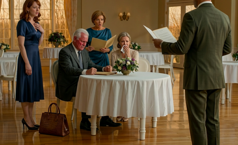 Op de bruiloft van mijn zus kreeg ik een naamkaartje met de tekst “Niet-prioritaire gast”. Mijn moeder fluisterde: “Dat betekent dat er geen plaats is aan de familietafel.” Ik liep naar de cadeautafel, pakte mijn cheque van $10.000 en zei: “Aangezien ik hier alleen uit beleefdheid ben, is dit ook voor mij.” Toen ik in mijn auto stapte, rende mijn zus achter me aan en riepen mijn ouders: “KOM TERUG!”, maar ik…