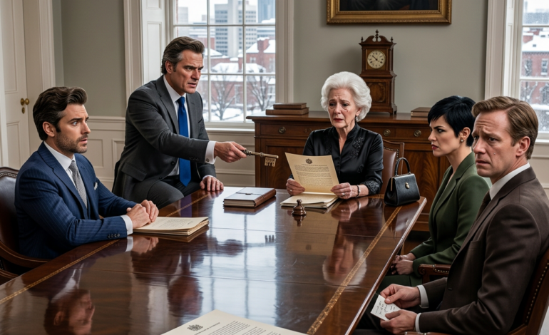 Married for forty years, I walked into a downtown law office believing the last formal thing my husband would ever do for me was make sure I was safe. Instead, the Brookline house, the money, and the polished life I had spent decades maintaining drifted calmly to the other side of the conference table, where three grown children sat with composed faces and very steady hands. All that came to me was a weathered iron key, a brown envelope, and an address in a Massachusetts town so small I had never once heard its name. I left Boston with one suitcase, a wedding photograph, and a note in my handbag that said only this: Trust me one last time, my darling.