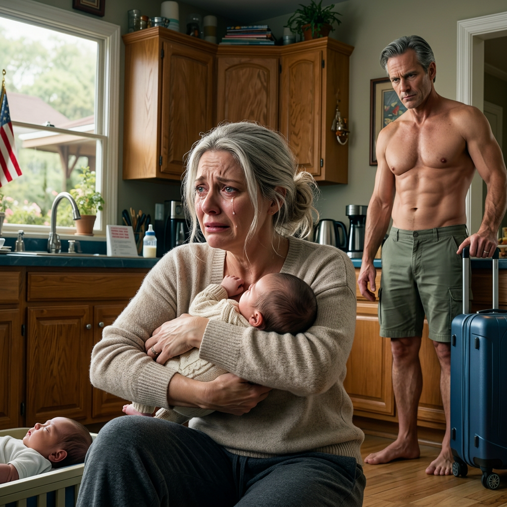 Mijn man liet me alleen achter met onze pasgeboren tweeling om “zichzelf te vinden”. Hij zei: “Die baby’s maken te veel lawaai – ik heb even ruimte nodig”, voordat hij met vrienden voor een maand naar Europa vloog en mij alleen achterliet om voor onze tweeling te zorgen. Toen hij eindelijk terugkwam, was hij sprakeloos toen hij zag hoeveel alles veranderd was.