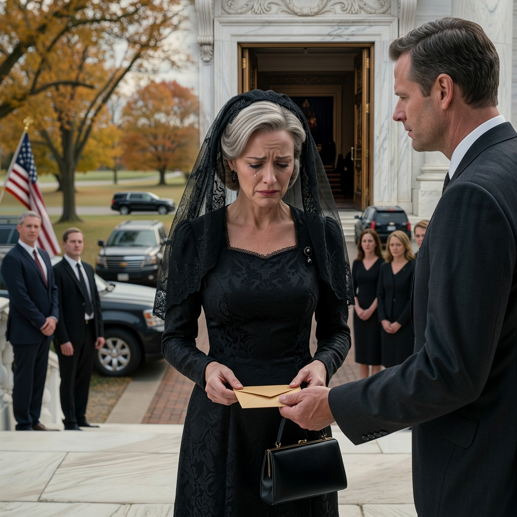 Immediately after my husband’s funeral ended, his assistant suddenly approached me and quietly placed a sealed yellow envelope in my hand. He whispered, ‘Open it yourself. And listen… don’t tell anyone in your family.’ I stood there holding the only thing my husband seemed to not trust anyone else to see after he was gone.