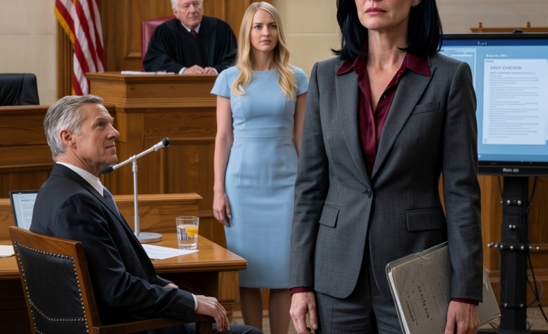 Mijn man en zijn maîtresse maakten me belachelijk. “Je bent dus te arm om je een advocaat te kunnen veroorloven.” De hele rechtszaal leek hetzelfde te denken… totdat de rechter zich tot zijn advocaat wendde en vroeg: “Weet u echt niet wie ze is?” De kaken van mijn man verstijfden van schrik.