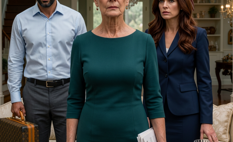 Op de zaterdag dat mijn zoon na dertien jaar stilte op mijn veranda verscheen, naast zijn elegante vrouw en een rij dure koffers, alsof mijn huis al van hen was, begreep ik dat sommige herenigingen plaatsvinden met een façade van familie en de manieren van een overname.