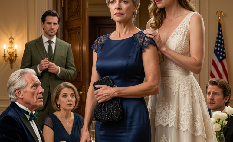 Tijdens het huwelijksdiner van mijn stiefzus trok ze me naar de tafel van de bruidegom en lachte: “Dit is mijn stiefzus – gewoon een nutteloze verpleegster.” De hele tafel lachte met haar mee, en voordat ik goed en wel weer kon gaan zitten, bleef de vader van de bruidegom me aanstaren en vroeg toen langzaam: “Wacht even… ben jij degene die…?” Vanaf dat moment kon niemand in de zaal meer lachen.