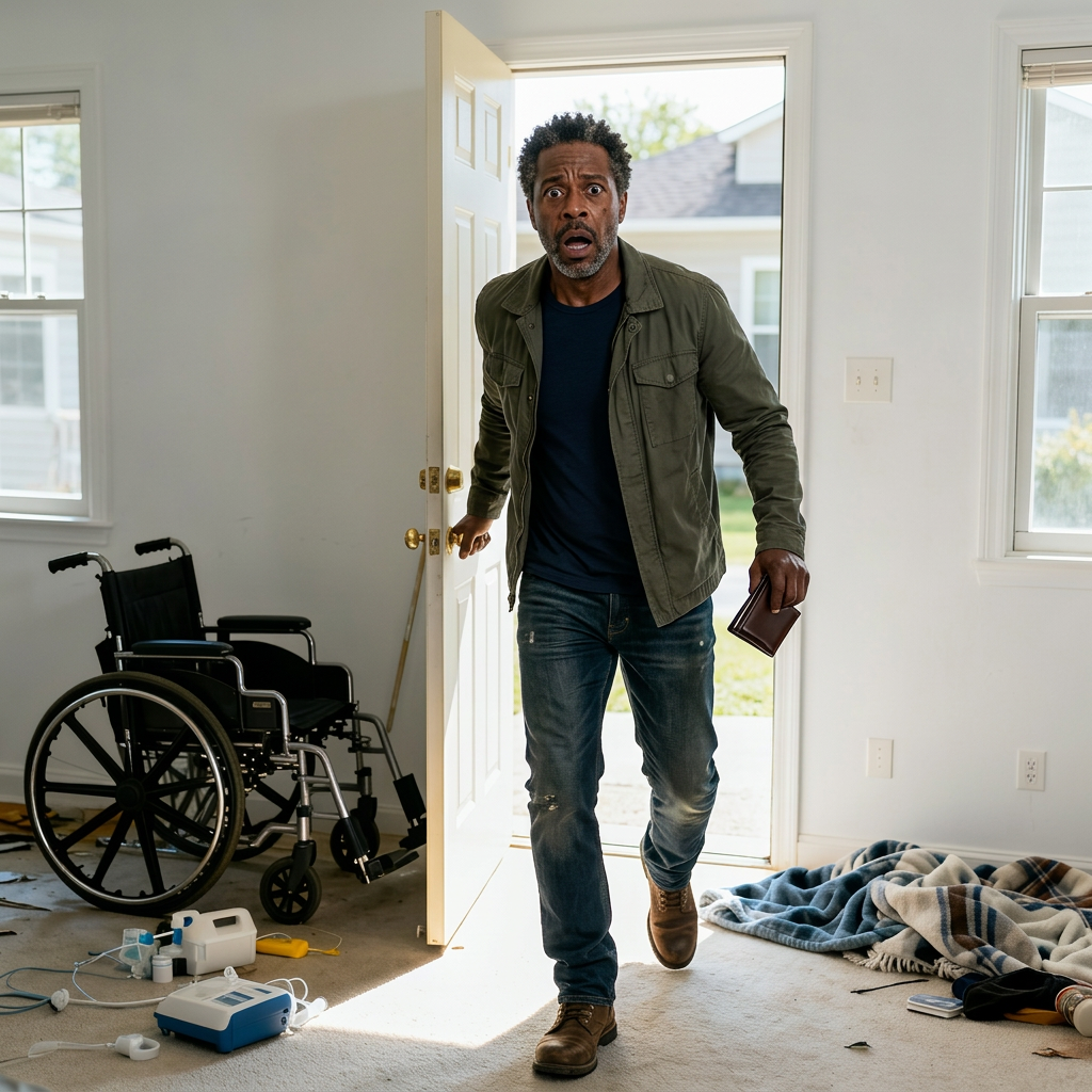 Ik heb vijf jaar lang voor mijn verlamde vrouw gezorgd. De dag dat ik mijn portemonnee vergat en naar huis ging, op het moment dat ik de deur opendeed… kon ik niet ademen.