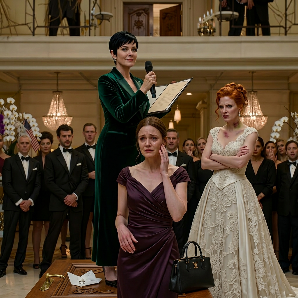 At my sister’s wedding, in front of nearly 200 guests made up of lawyers, judges, and Boston’s upper crust, my parents shoved a set of papers into my hands and demanded that I sign over my $2 million penthouse as a wedding gift, I said no, my mother hit me so hard my earring flew onto the marble floor, I simply bent down, picked it up, stepped outside, made one call, and an hour later she started losing control