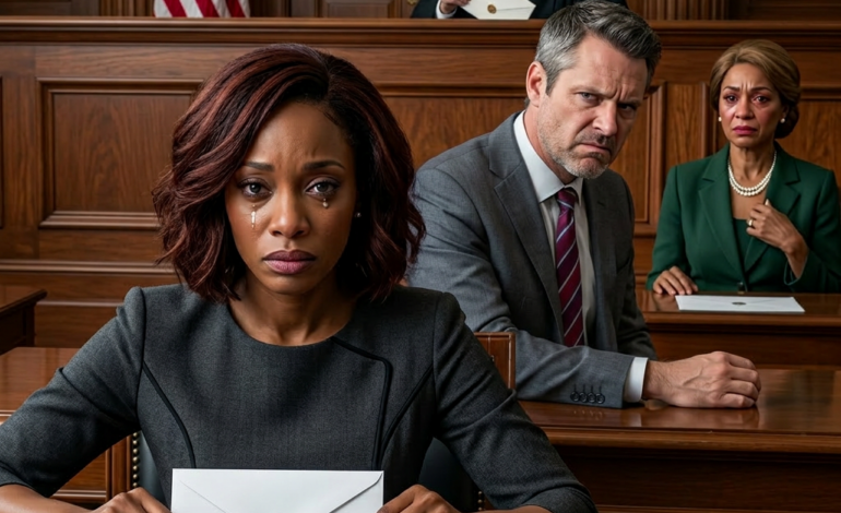 Right in the middle of the divorce hearing, my husband leaned down and whispered, “From now on, don’t even dream of touching one cent of my money,” his mistress stroked the diamond at her neck and gave me that pitying little smile, my mother-in-law sat there like she was waiting to watch me be cleared out of their lives, until the judge opened my envelope, read a few lines, and laughed out loud: “This is the best thing I’ve read in 20 years,” and that was when their faces finally started to change