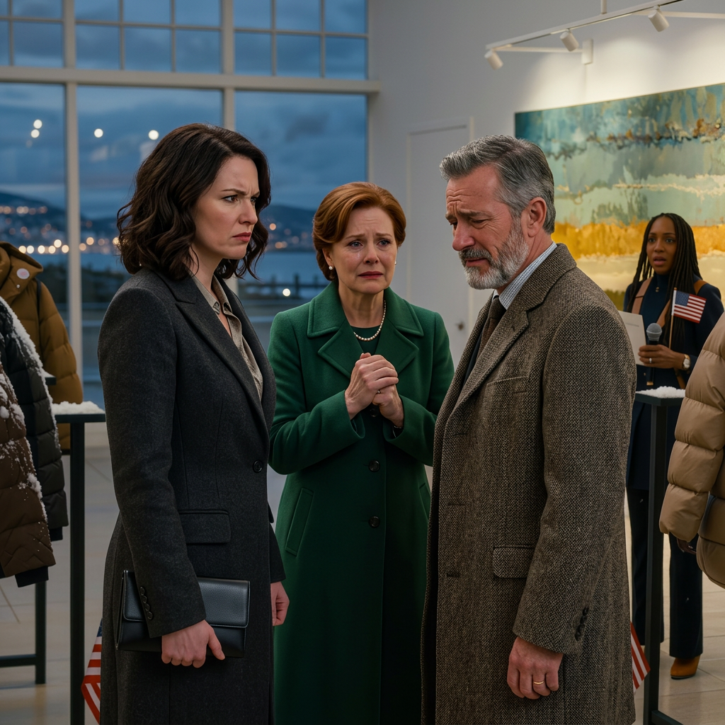 Zes jaar lang was er stilte na de dood van mijn man, waardoor ik mijn non-verbale autistische zoon zonder enige hulp van mijn ouders moest opvoeden. Toen werd zijn schilderij verkocht voor 3 miljoen dollar, en ze liepen de galerie van de University of Southern Maine binnen alsof er niets gebeurd was – lachend voor de foto’s, hintend op vergeving en kijkend naar de spotlights. Ze wisten niet dat ik die avond een onthulling had geregeld, een plaquette met de naam van de echte familie die was komen opdagen en de zaal stil had gemaakt.