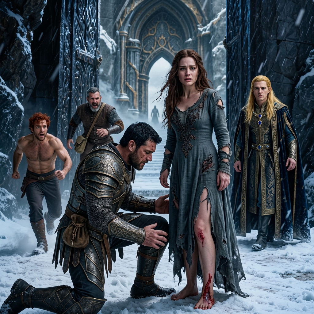 Ze hadden mijn kleine zusje in witte zijde gehuld om te sterven voor de vallei, dus nam ik haar plaats in en liep op blote voeten de ijsburcht binnen – maar toen de Monsterkoning naar mijn bebloede voeten keek, beet hij me niet. Hij knielde neer en vroeg: “Waar zijn je schoenen?” En op dat moment besefte ik dat de mensen die me hadden opgevoed hadden gelogen over de monsters op de berg.