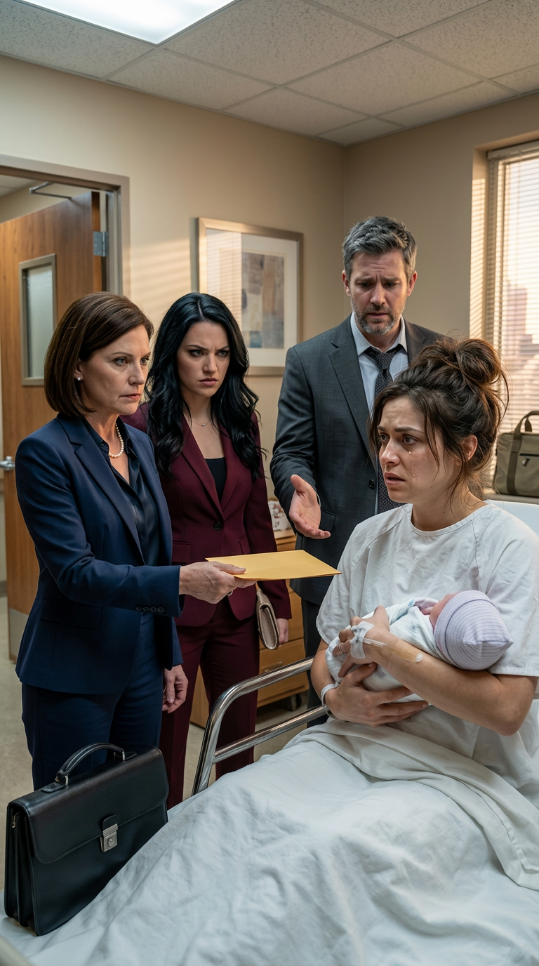 Een momentje… – Na de geboorte van haar engel overhandigden haar schoonmoeder en