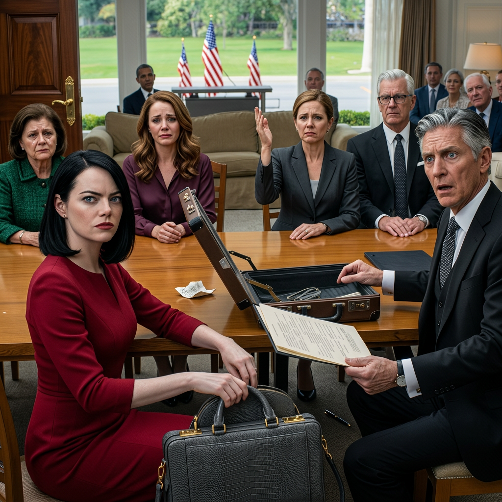 ‘Schenk het hele vermogen van 9,8 miljoen dollar aan je zus,’ zei mijn vader met een ijzige stem, te midden van een drukke familiebijeenkomst. Ik kon nauwelijks mijn hoofd schudden voordat mijn moeder naar voren sprong en met haar armen zwaaide voor iedereen. ‘Je hebt geen andere keus!’ De advocaat staarde mijn moeder recht in de ogen en begon: ‘Mevrouw, weet u wie er echt…’ Mijn vader barstte uit: ‘WEET… WAT?!’