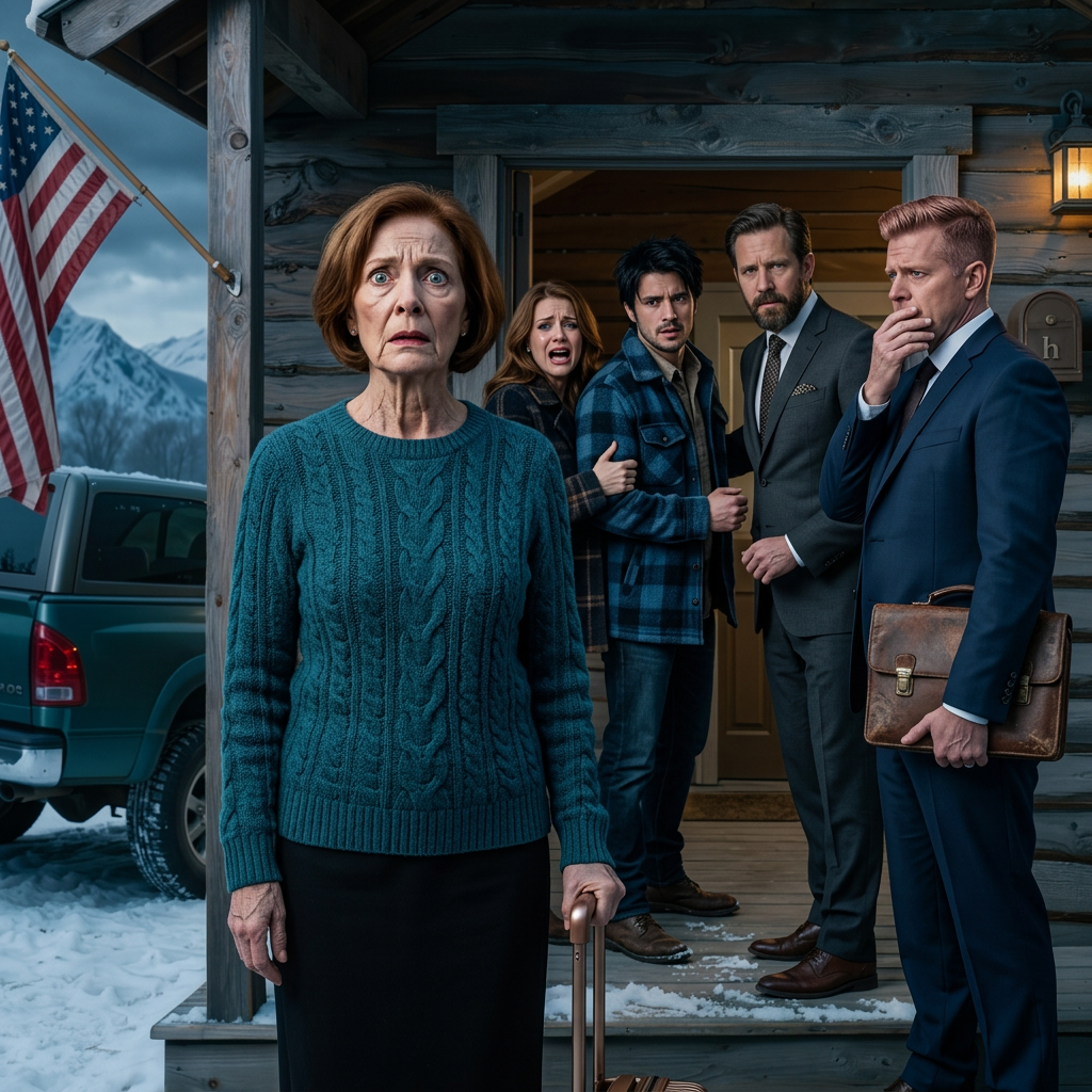 Voor de vijfde keer waren ze “vergeten” me uit te nodigen voor Kerstmis. Ik pakte mijn koffer en ging alleen naar mijn hutje in de bergen. Een week later kwamen ze aan, ervan overtuigd dat ze zoals altijd naar binnen konden. Maar toen de deur openging, zagen ze een politieagent, de camera’s die draaiden… en mijn advocaat die op hen wachtte. En op dat moment… werden ze bleek.