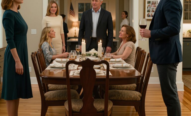 De nieuwe vriend van mijn zus maakte tijdens het eten steeds kleine opmerkingen over mij, en iedereen moest lachen. Mijn vader zei dat ik moest ophouden de avond ongemakkelijk te maken. Dus ik liet het erbij zitten, totdat hij over zijn werk begon. Toen pakte ik mijn telefoon en werd het muisstil aan tafel.