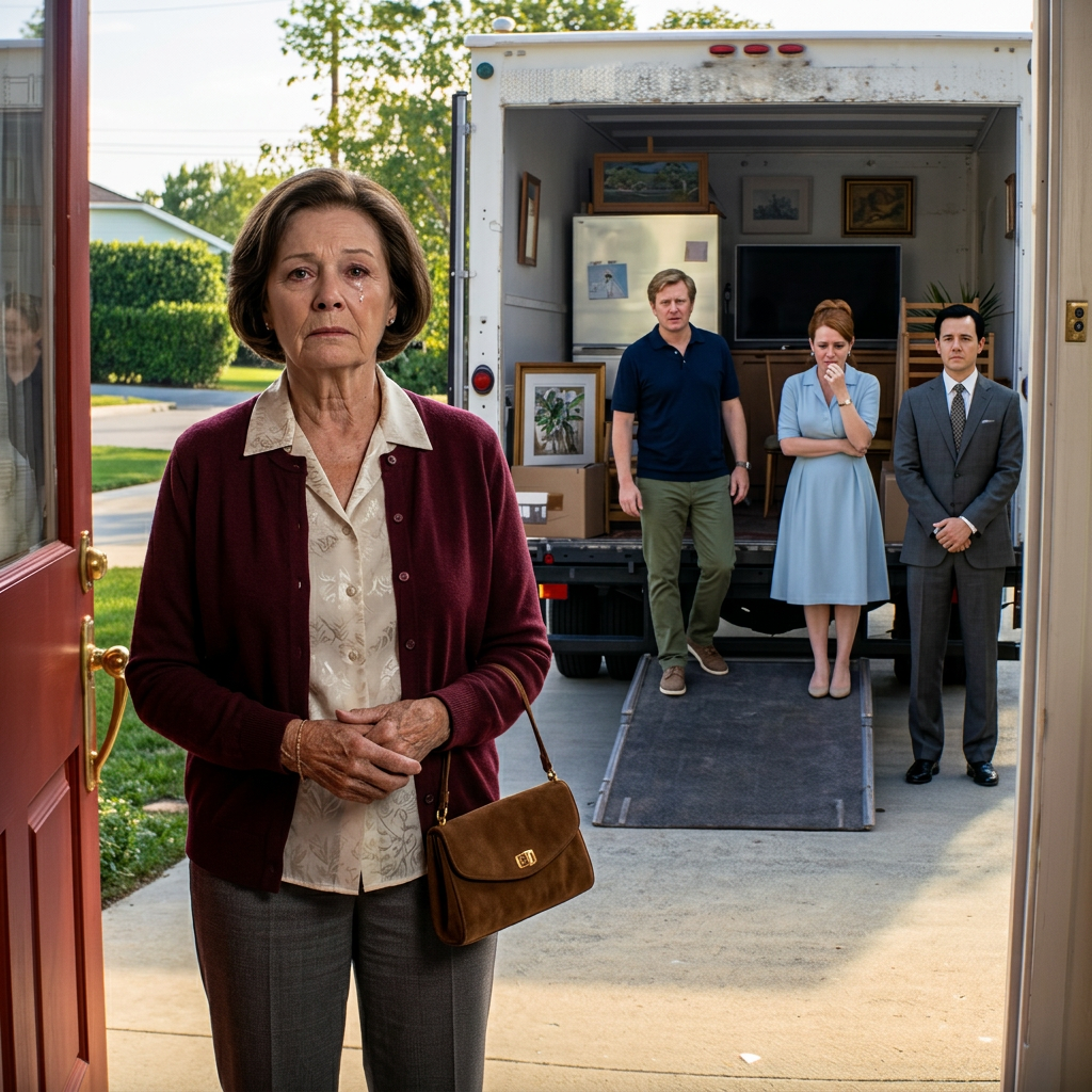 Op mijn drieënzeventigste zag ik hoe mijn zoon en zijn vrouw mijn huis volledig leegroofden voor hun ‘droomhuis’, alsof ik er al niet meer was. Maar toen ze bij de poort aankwamen, remden ze abrupt en bleven ze stokstijf staan.