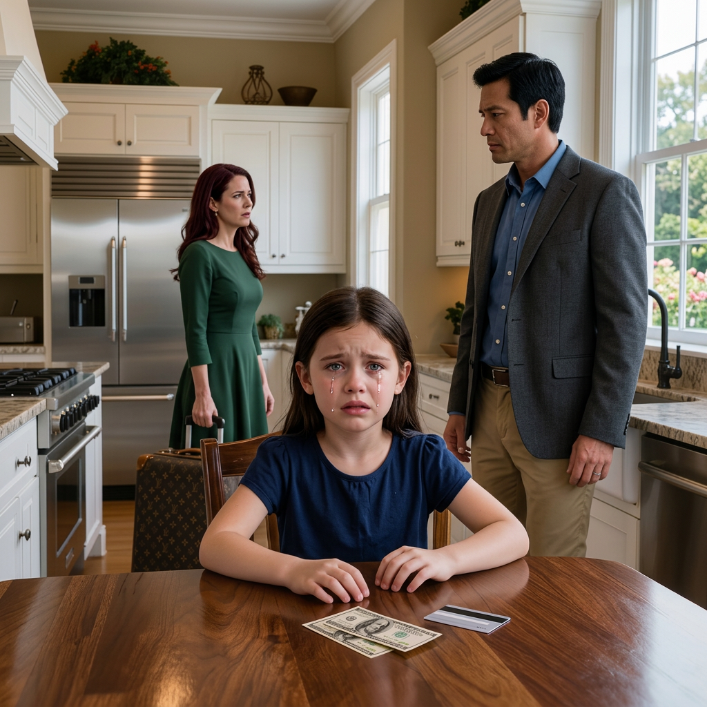 “Je kunt minder eten. Ik zit in een restaurant.” Mijn ouders lieten me, elf jaar oud, achter met twintig dollar en een creditcard die nog nooit was geactiveerd, en vlogen vervolgens voor een maand naar Parijs, Rome en Santorini. Toen ze thuiskwamen, vulde mijn moeder onze woonkamer in Denver met veertig gasten om de reis te vieren, niet wetende dat een oude iPad, een lege koelkast en één rinkelende deurbel op het punt stonden haar perfecte leven te verwoesten.