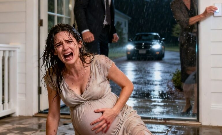 Six Months Pregnant, I Was Thrown Into the Rain by My Husband and His Mother. They Watched Me Through The Glass While I Was Bleeding Before Turning Off The Light By Midnight I Was Back On That Same Porch-only This Time, I Wasn’t Alone. As They Opened The Door, My Husband’s Face Drained Of Color…