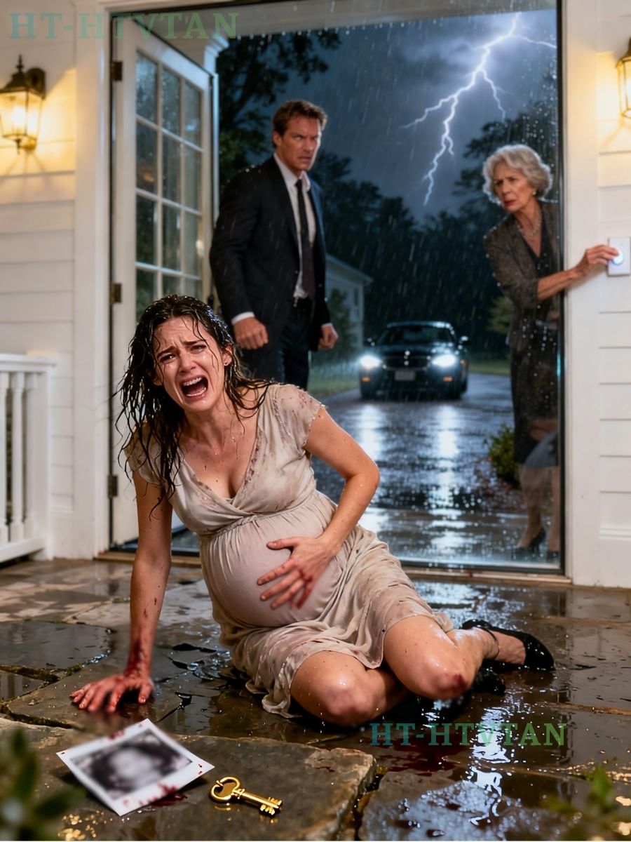 Six Months Pregnant, I Was Thrown Into the Rain by My Husband and His Mother. They Watched Me Through The Glass While I Was Bleeding Before Turning Off The Light By Midnight I Was Back On That Same Porch-only This Time, I Wasn’t Alone. As They Opened The Door, My Husband’s Face Drained Of Color…