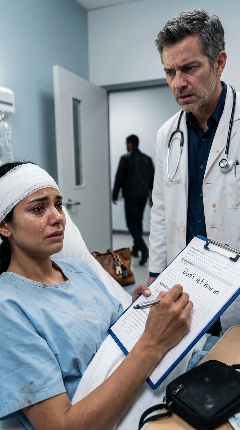 Een momentje… – “Ik vertel de dokter dat je bent uitgegleden en je