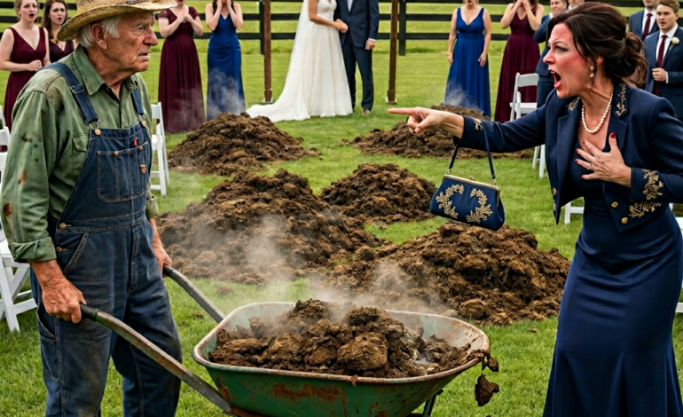Verenigingslid Karen hield een bruiloft op mijn boerderij zonder toestemming — dus ik heb de locatie bedekt met koeienmest!