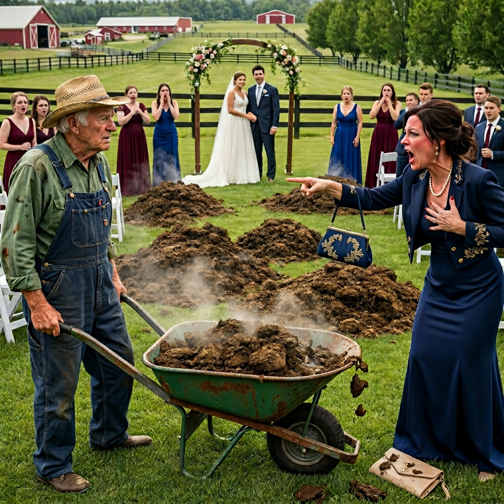 Verenigingslid Karen hield een bruiloft op mijn boerderij zonder toestemming — dus ik heb de locatie bedekt met koeienmest!