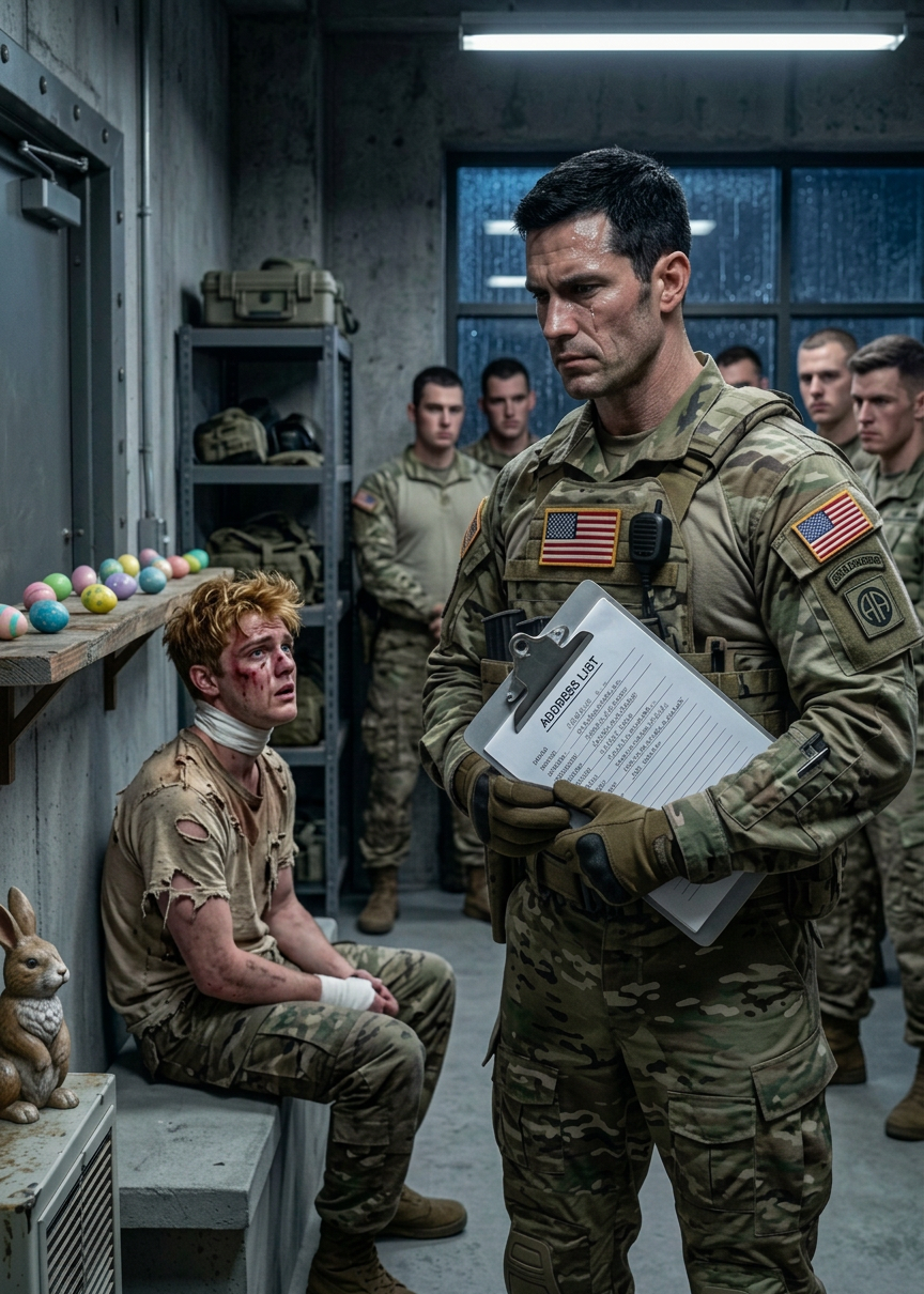 Mijn zoon kwam opdagen bij mijn basis. Zijn gezicht was verminkt. Zijn kaak gebroken. “Pap, de familie van mijn stiefmoeder heeft dit gedaan.” 17 mensen hebben hem op kerstavond in elkaar geslagen. Mijn ex-vrouw heeft het gefilmd. Ik train speciale eenheden om te doden. Ik vroeg mijn huidige klas: “Wie wil extra punten verdienen?” 32 handen gingen omhoog. Ik gaf ze adressen. “Onthoud: geen genade…” Binnen 10 dagen waren alle 17 vermist. Mijn ex-vrouw liet zich opnemen in een psychiatrische instelling. Haar vader, die sheriff was, belde: “Ik weet dat jij dit gedaan hebt…” Ik zei alleen maar: “Bewijs het maar… huilbaby…”