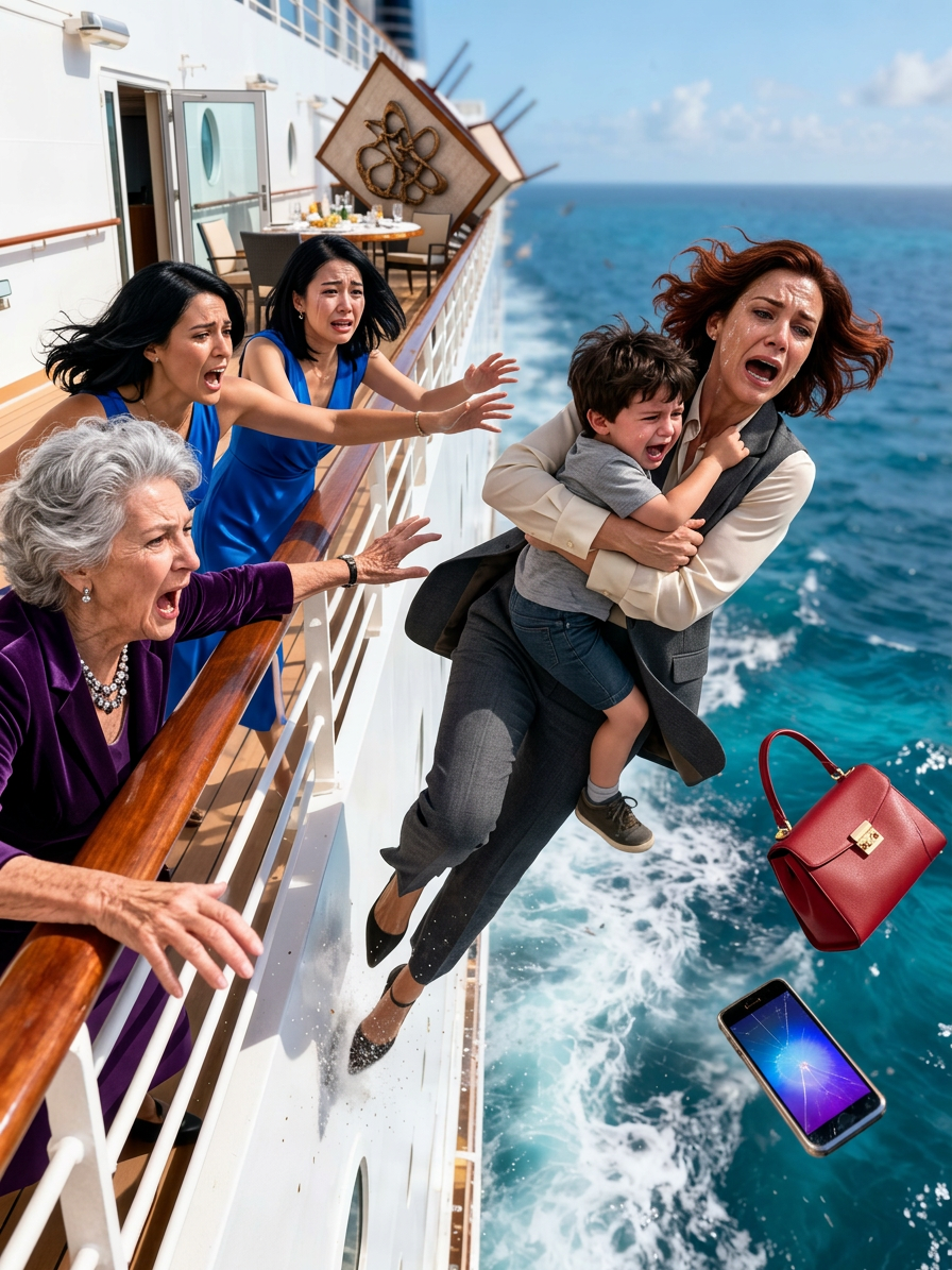 On My Parents’ Private Cruise Boat My 5-year-old Son And I Were Suddenly Pushed From Behind.i Turned Around, And My Mother Quietly Said, “You’ll Be Erased-. Like You Never Existed. “My Sister Whispered With A Smirk, “Goodbye, Useless Ones!” Holding My Son Tightly, I Fell Into The Sea. Hours Later, …