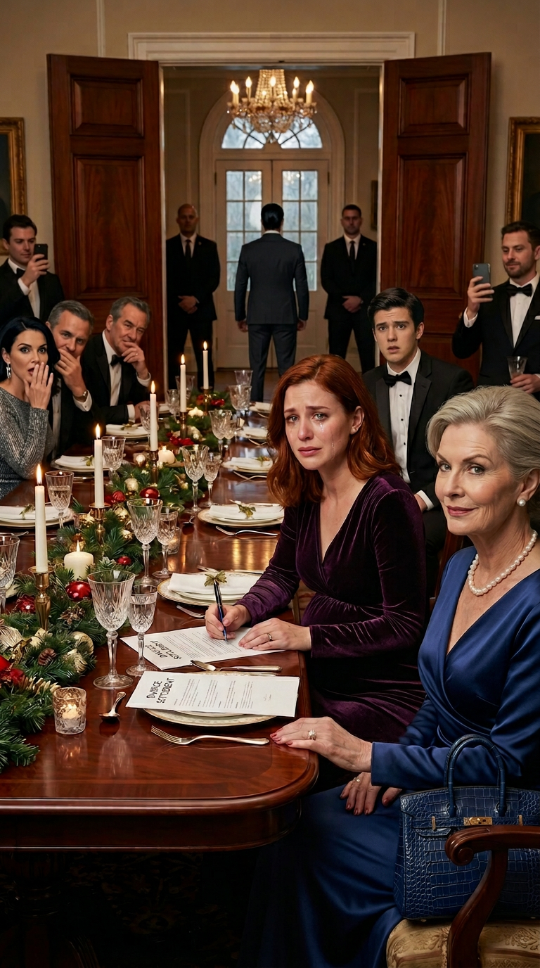 Een momentje… – Op het kerstfeest van mijn rijke schoonfamilie glimlachte mijn schoonmoeder