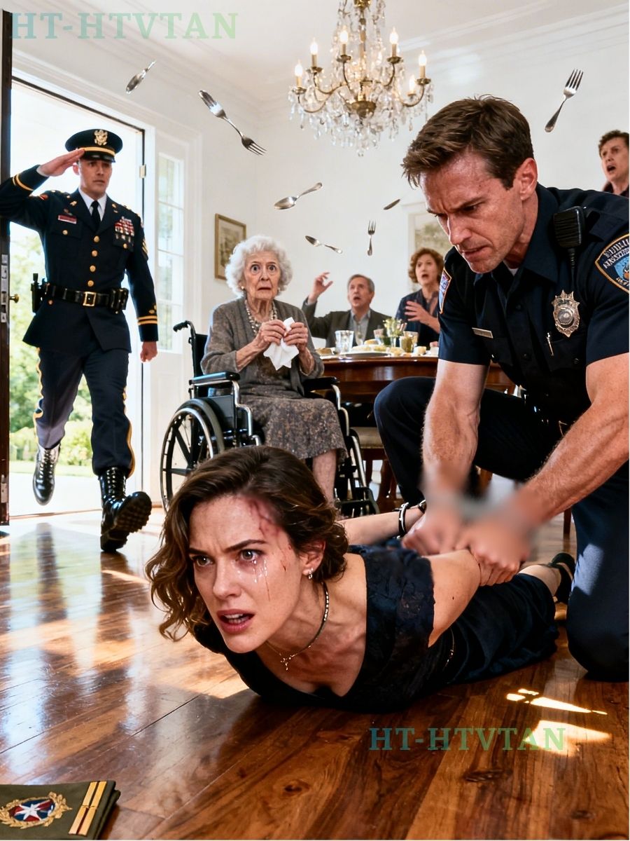 Mijn broer arresteerde me tijdens het familiediner – waarna zijn kapitein me salueerde: ‘Generaal, we zijn er’… Mijn naam is Riley Maddox. Ik ben 32 jaar oud en tot vijf minuten geleden